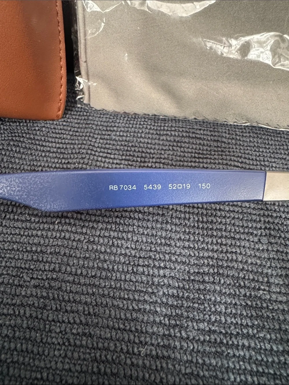 Ray-Ban Matte Blue Wayfarer Eyeglasses with Silver Plaque